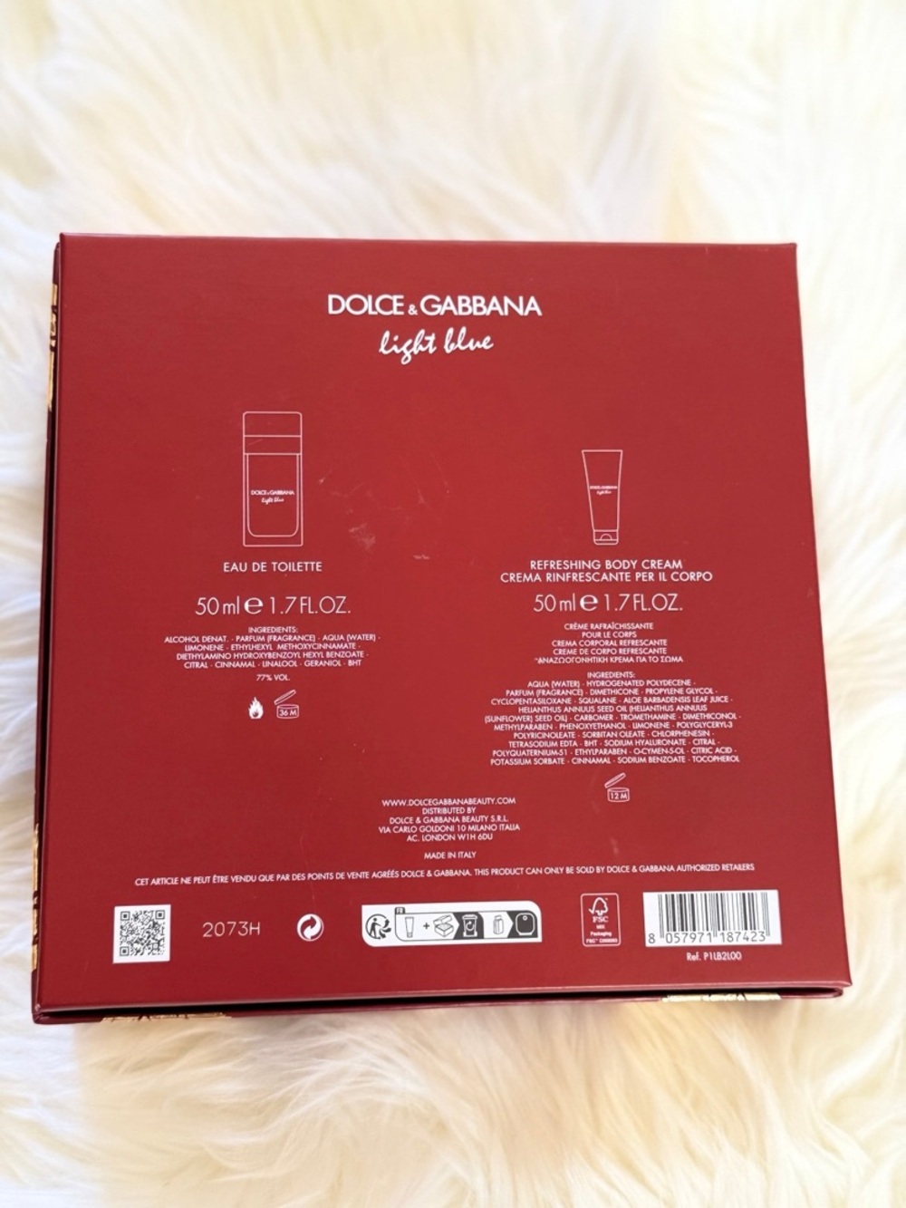 Dolce & Gabbana Light Blue Gift Set with Red & Gold Box - Picture 3 of 7